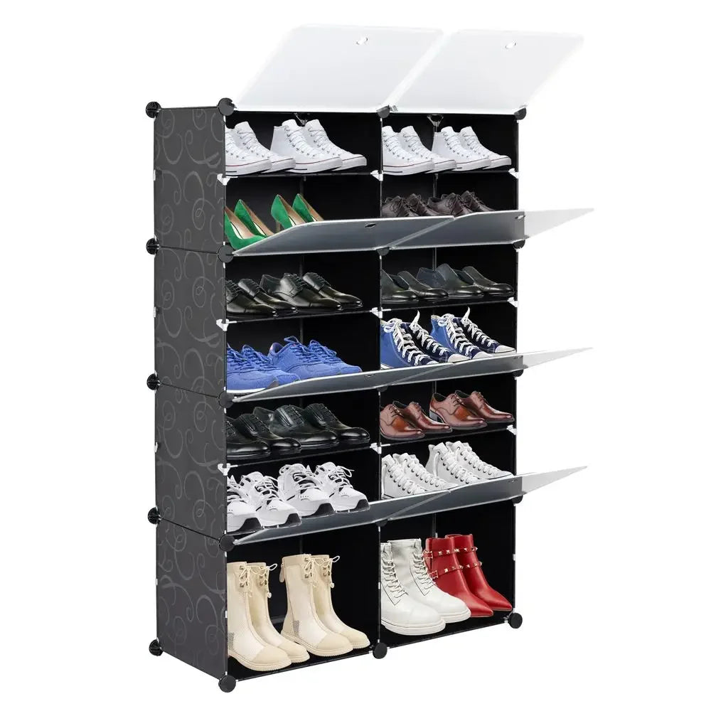 7-Tier Portable 28 Pair Shoe Rack Organizer