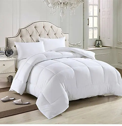 Solid White Home Double Fill Down Alternative Comforter