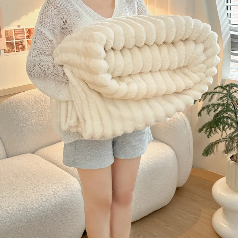 Soft Large Blanket, Suitable for  sofa, Multifunctional, Fluffy  Suitable for Bed and Sofa  Single Double Bed