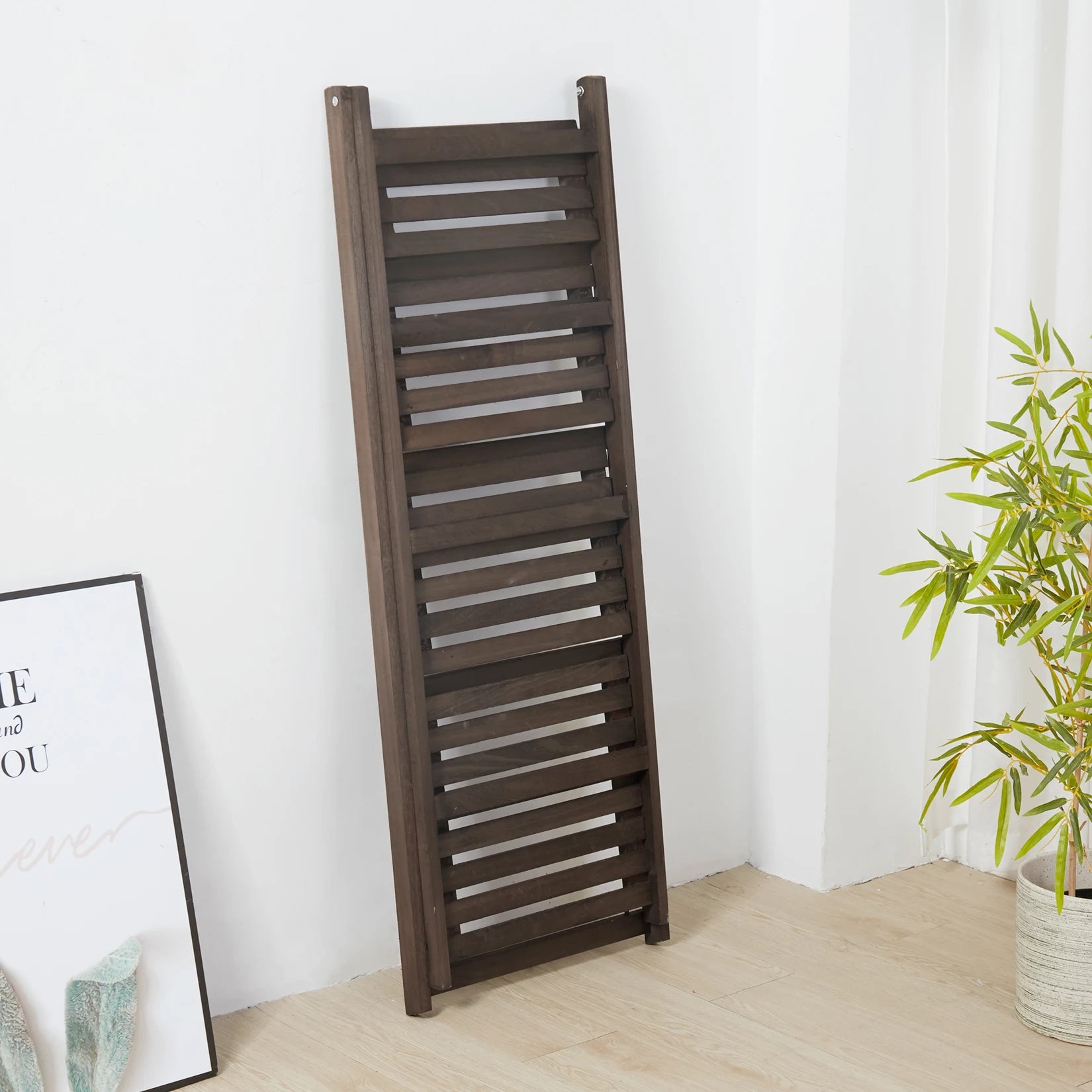 Folding 4 Tier Ladder Shelf, Plant Flower Display Rack