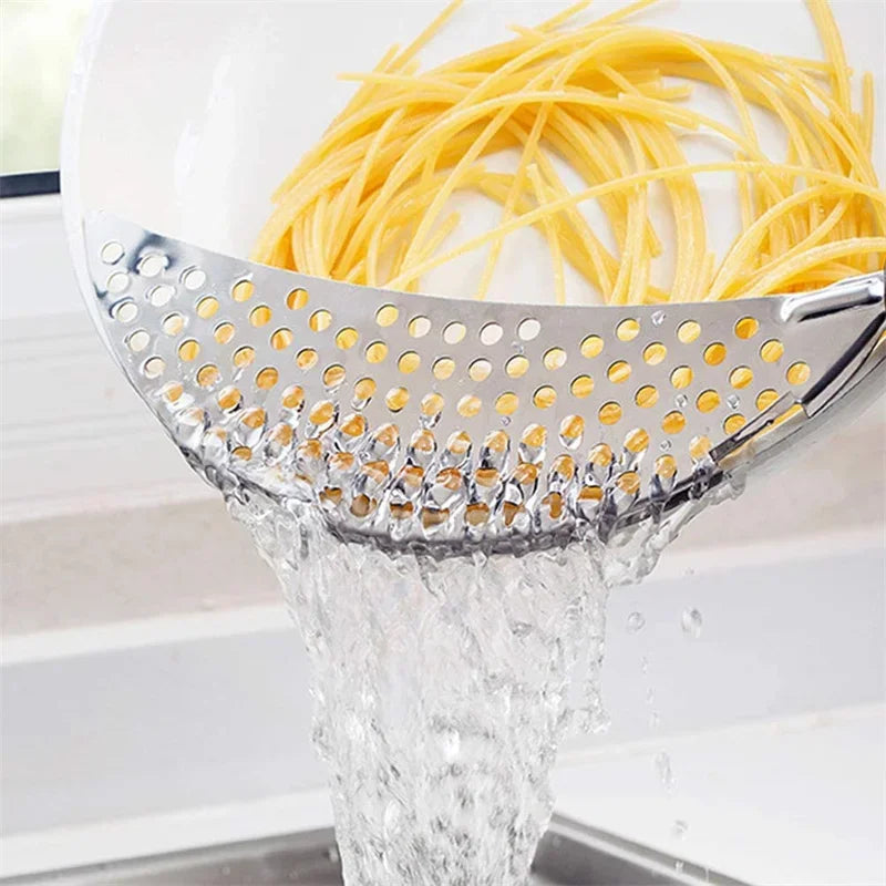 Easy Draining Pot Strainer Stainless Steel