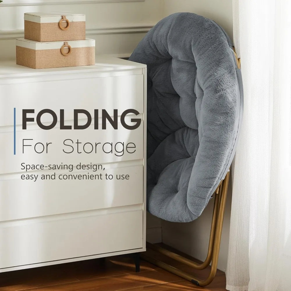 Cozy Faux Fur Soft Lounge Cute Folding