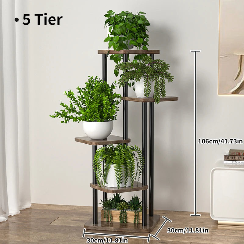 4/5/6 Tier Flower Shelf Planter Rack Storage Organizer