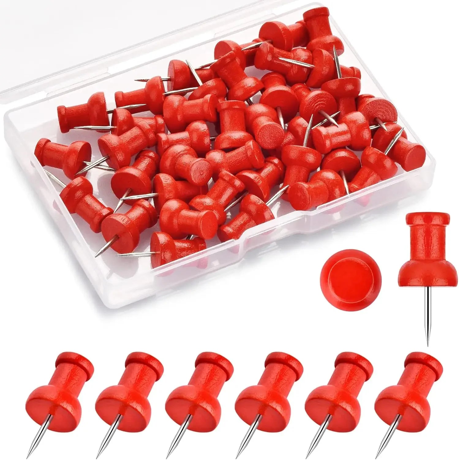 40Pcs wood sales, pushpin decoration