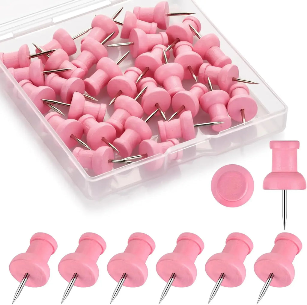 40Pcs wood sales, pushpin decoration