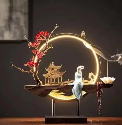 Incense Holder with LED Light Ring