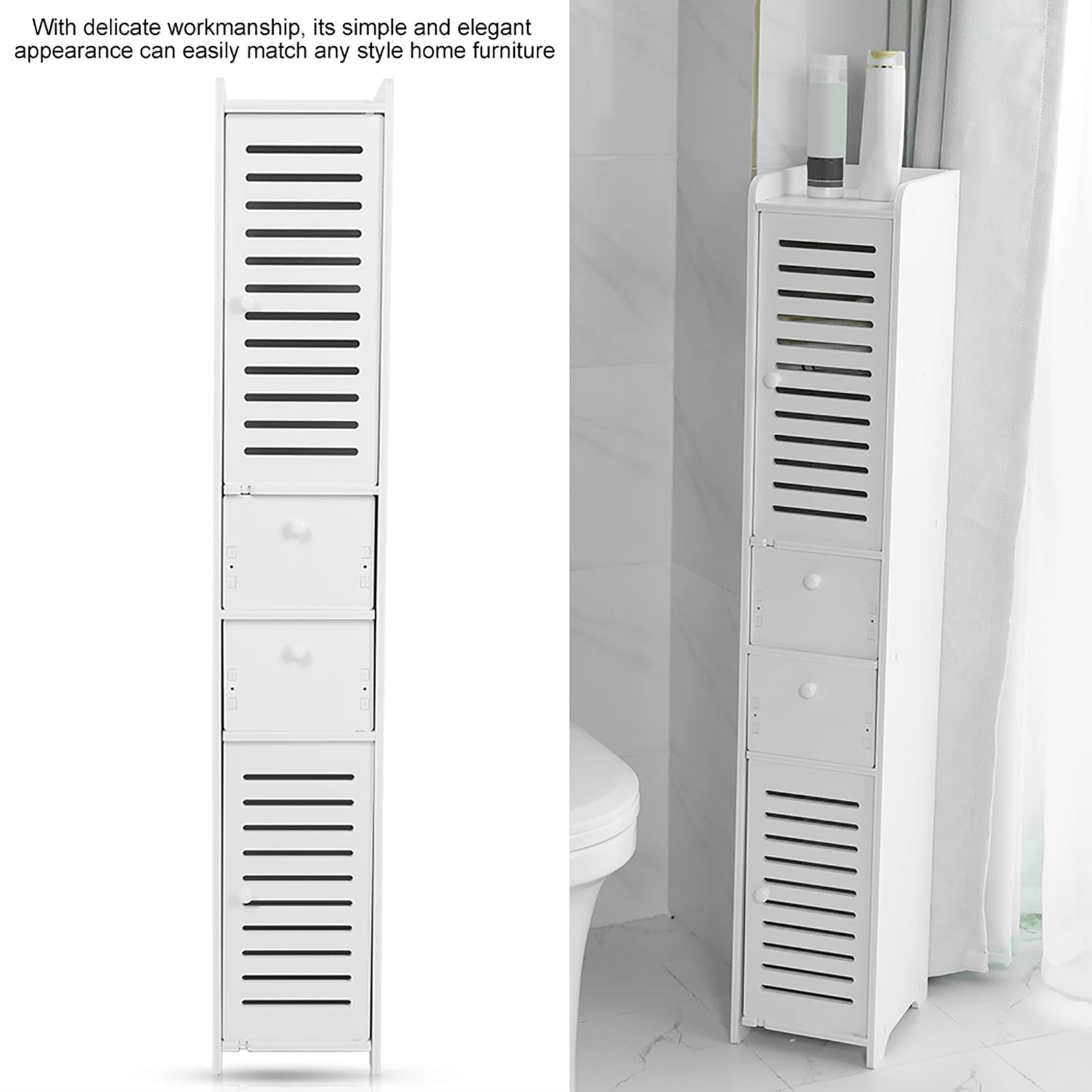 Wood Plastic Board Corner Cabinet Room Organizer