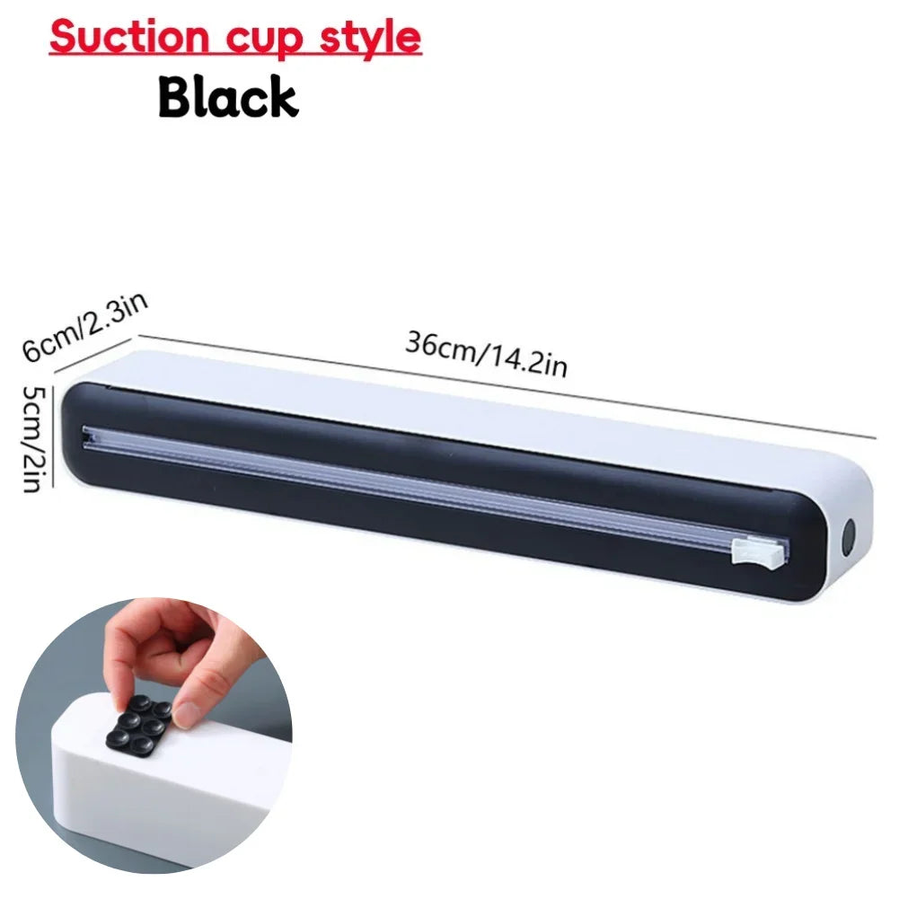 Foil and Plastic Wrap Organizer Refillable Food Cling Film Dispenser