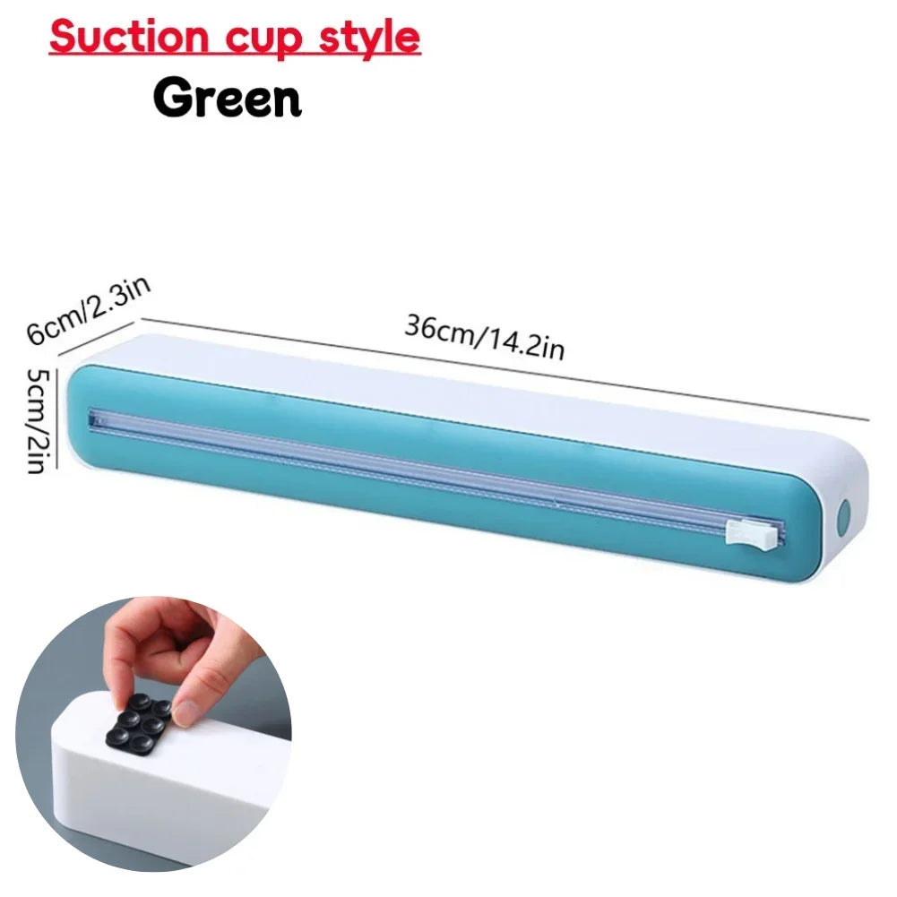 Foil and Plastic Wrap Organizer Refillable Food Cling Film Dispenser