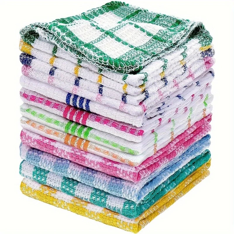 12pcs Soft Absorbent Dishwashing Towels