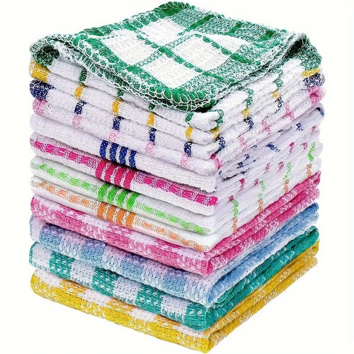 12pcs Soft Absorbent Dishwashing Towels