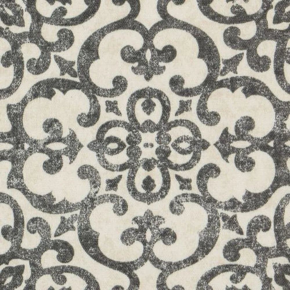 Window Curtains Rod Pocket Semi Sheer Medallion Print 2-Pack