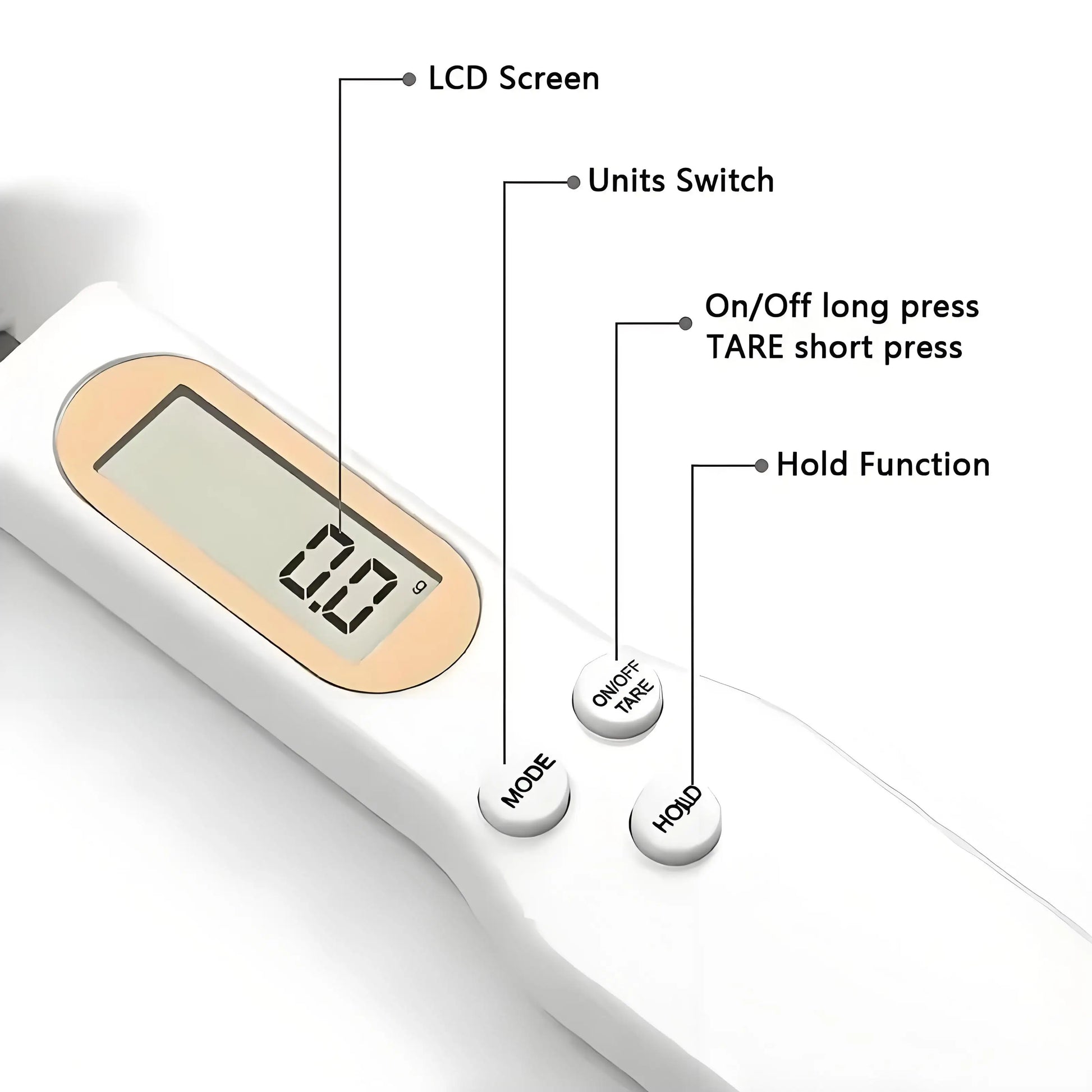 Battery Model Electronic Measuring Spoon Scale