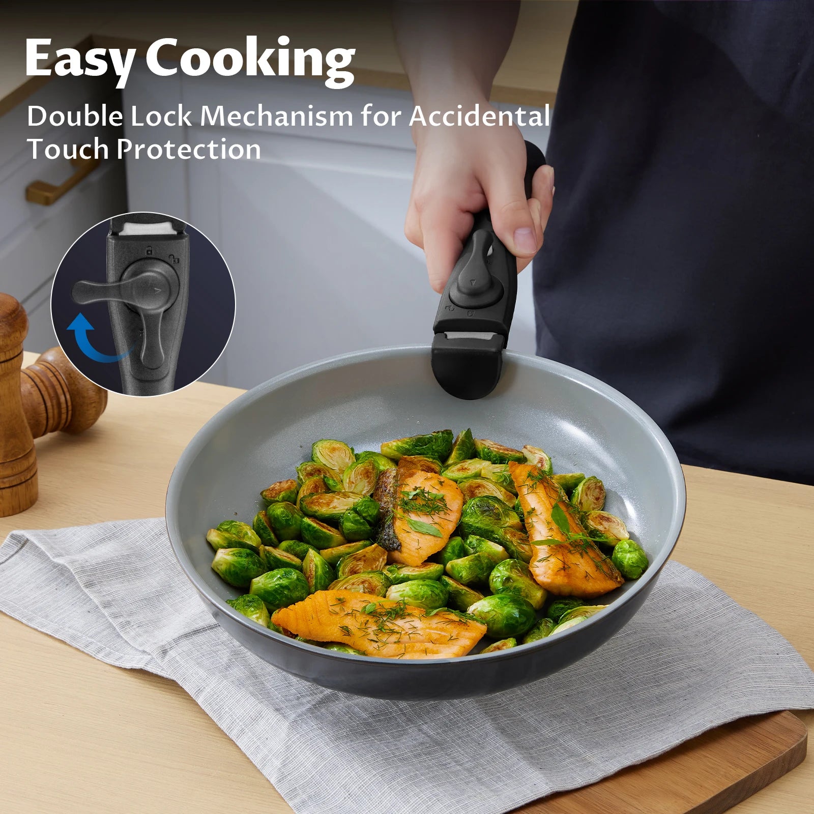 Induction Cookware with Healthy Ceramic Coating, Nonstick Pots and Pans Set