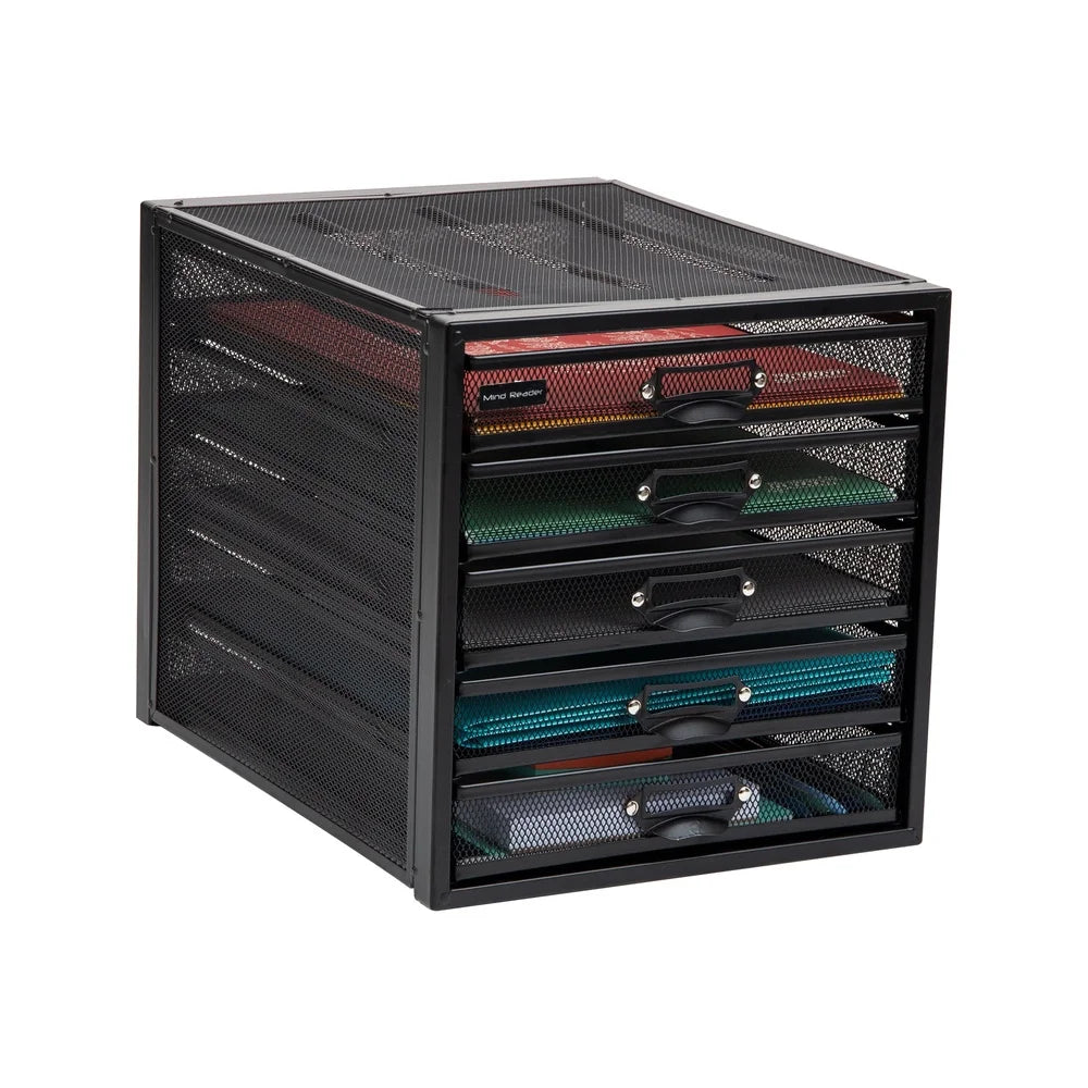 5 Drawer File Storage Organizer Efficient Workspace Accessory