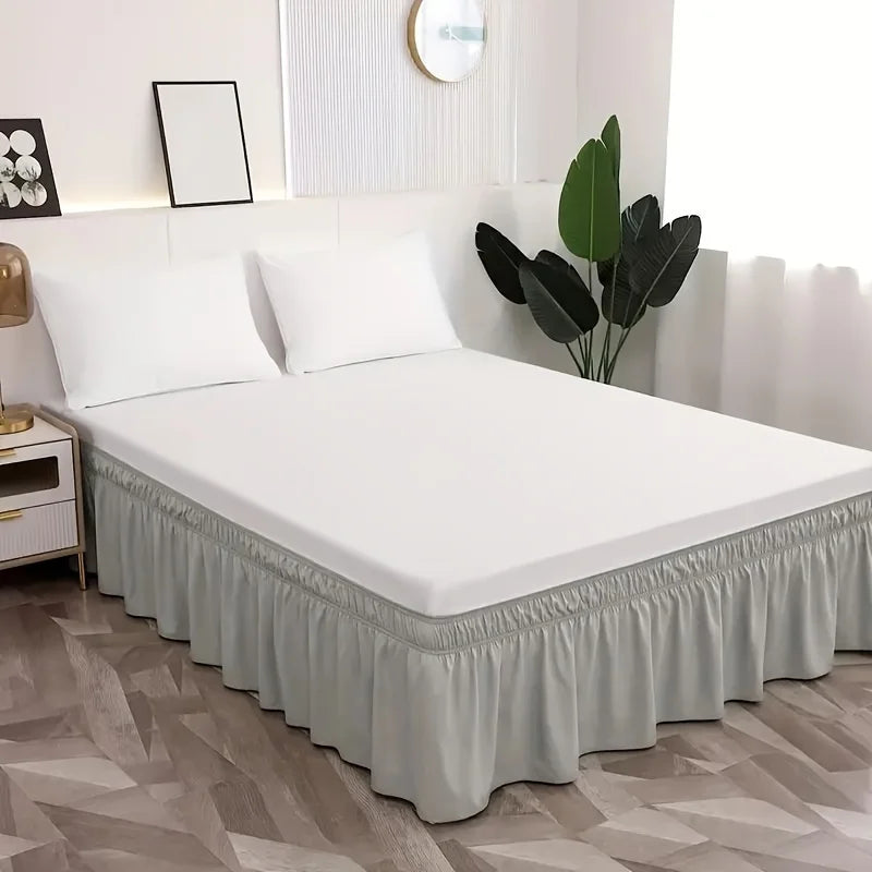 1pc Breathable & Bed Skirt With Elastic Band  Cover Comforter Sets Curtains
