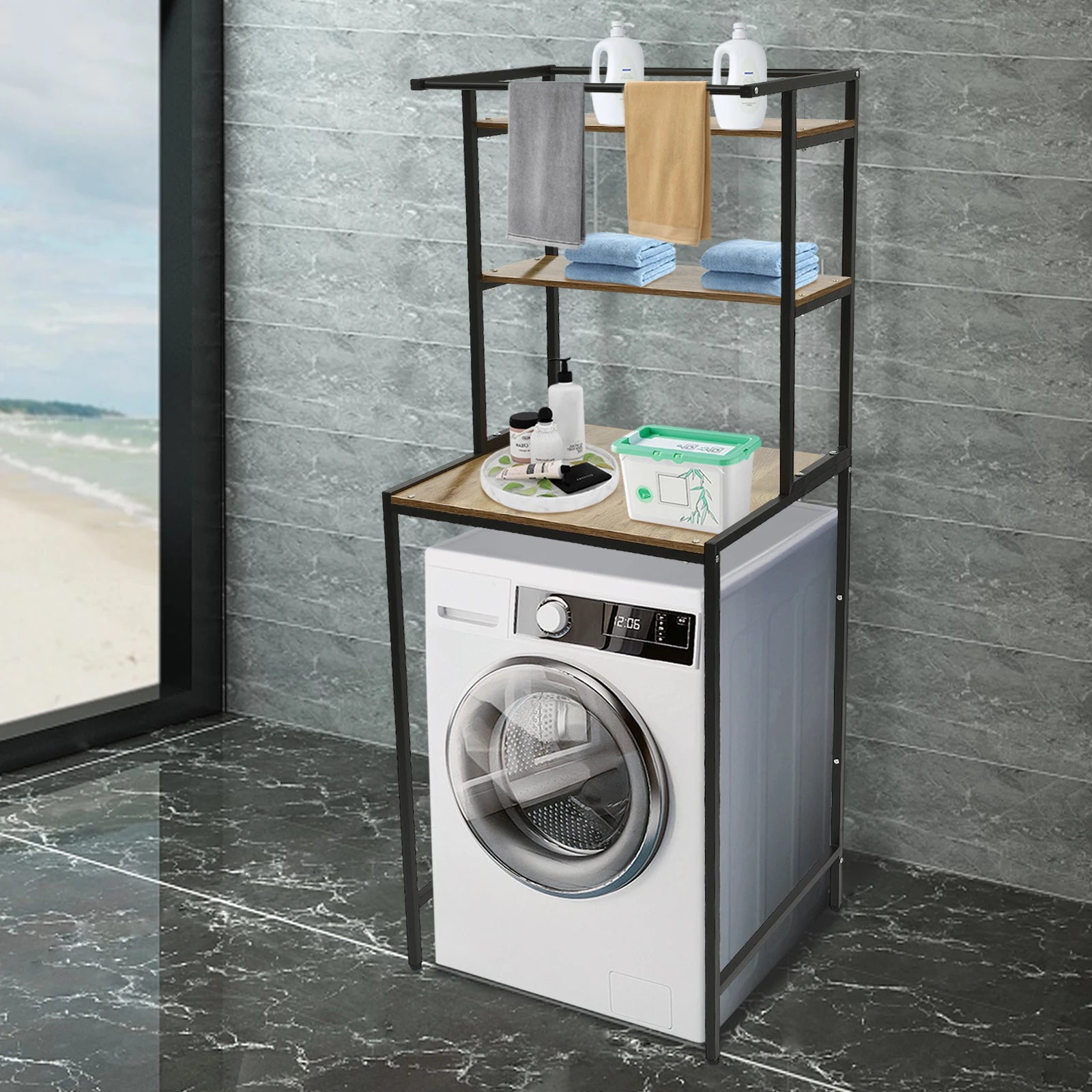 Three-tier  Washer And Dryer Storage Rack
