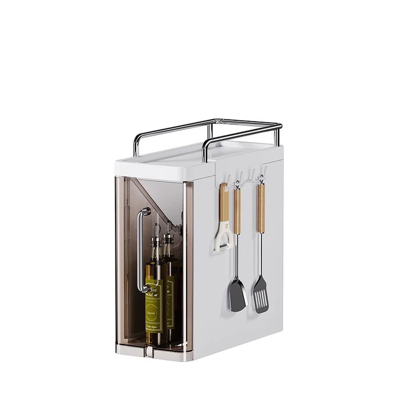 Pull-Out Kitchen Spice Rack Narrow Countertop Organizer