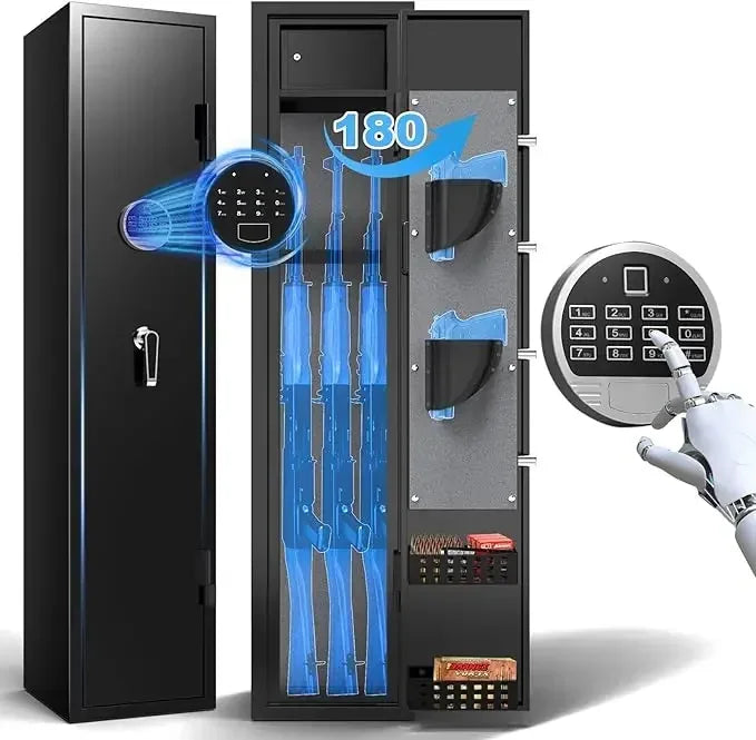 5-Gun Capacity Safe with Drawer And Removable Shelf