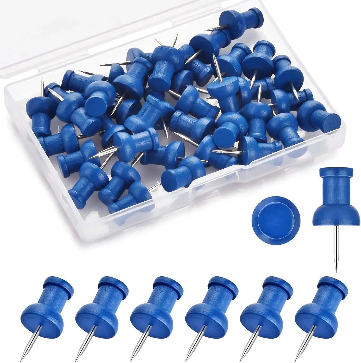 40Pcs wood sales, pushpin decoration