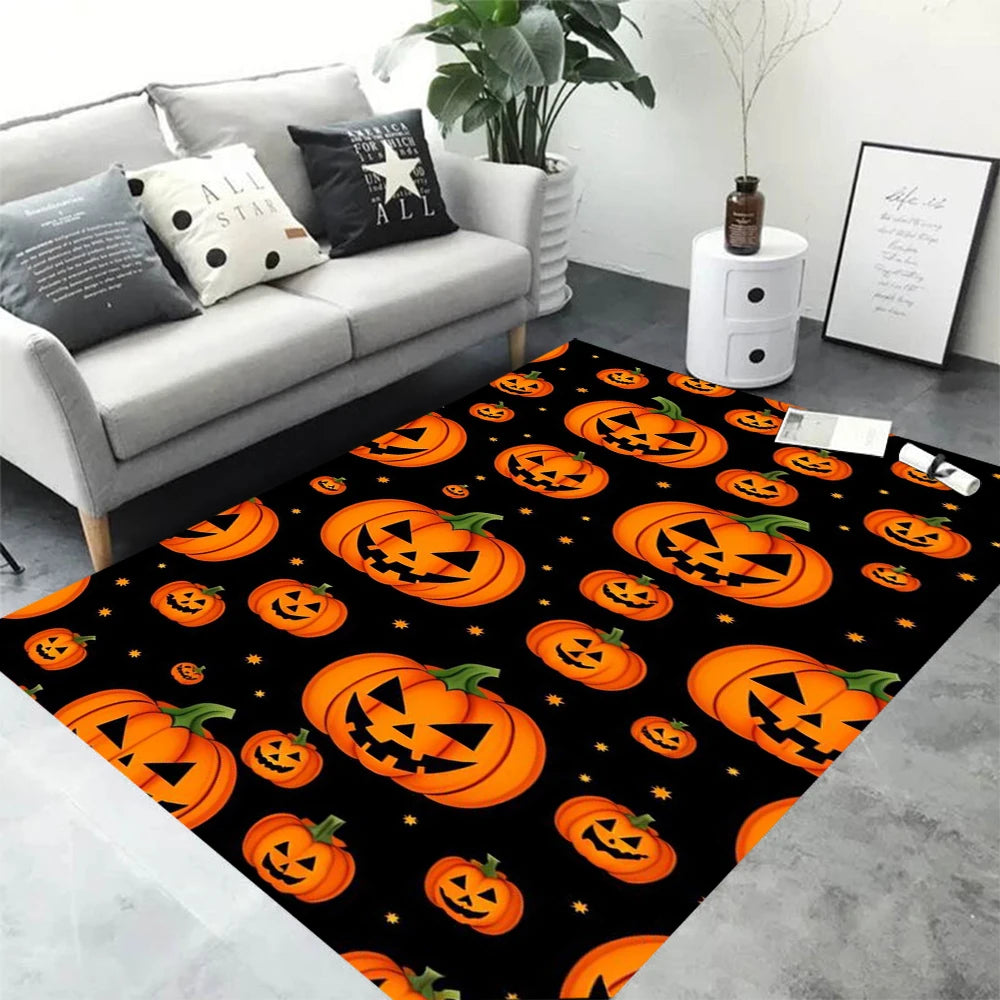 Terrifying Halloween Pumpkin Lantern Carpet Small Rugs