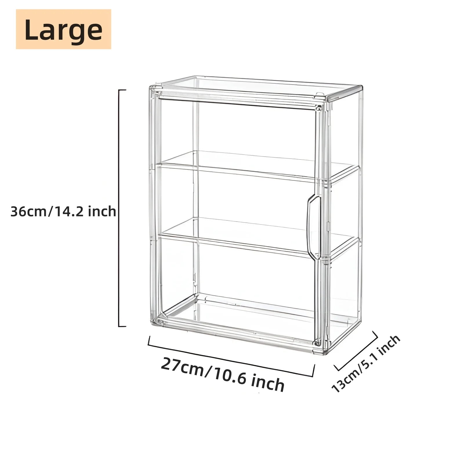 Storage Display Box Transparent Doll Organizer Case For Figurine