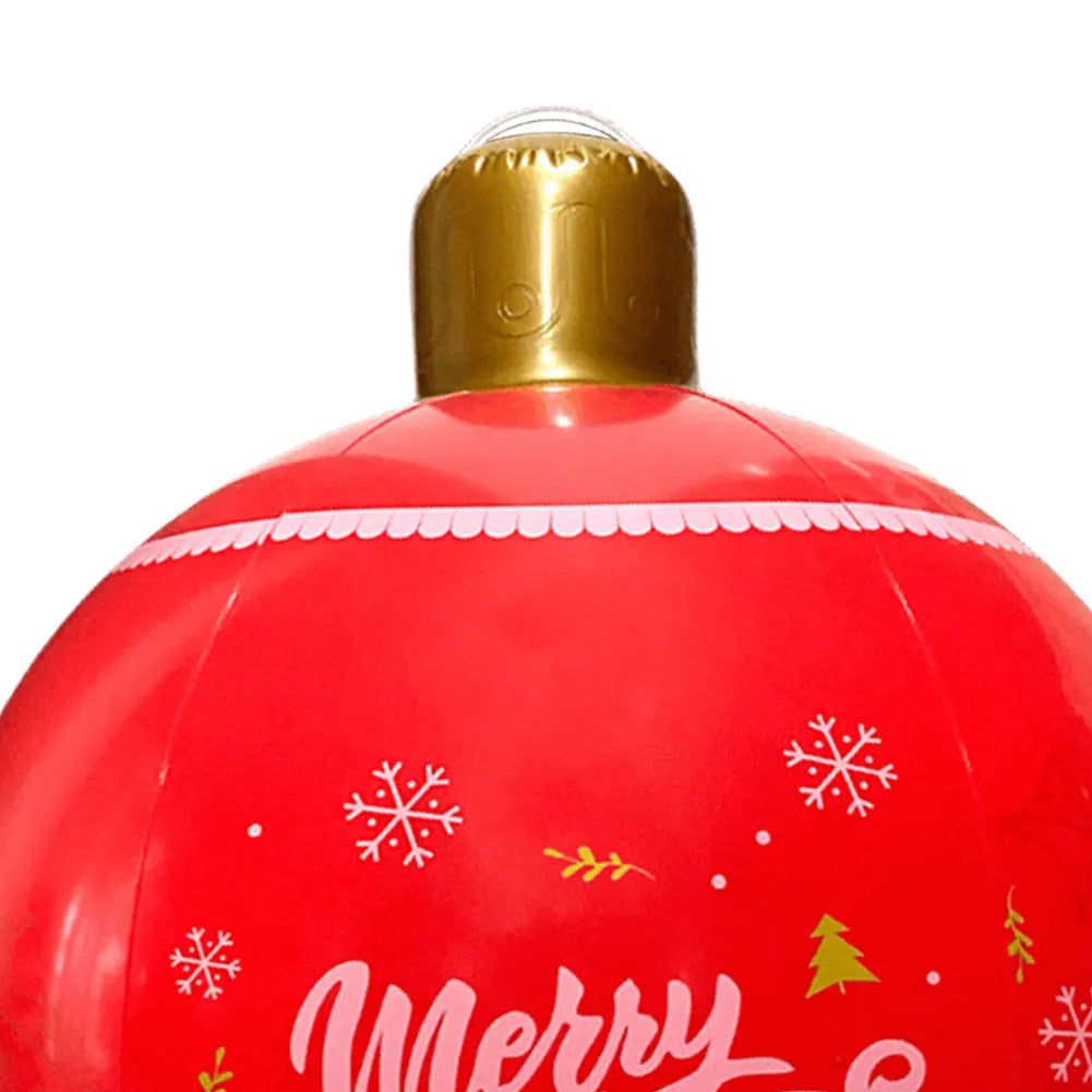 24 Inch Giant Inflatable Christmas Ball Large Outdoor Decorated