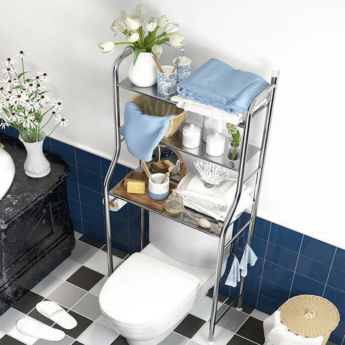 ,2/3-Tier Freestanding Over The Toilet Storage,Metal Bathroom Shelves