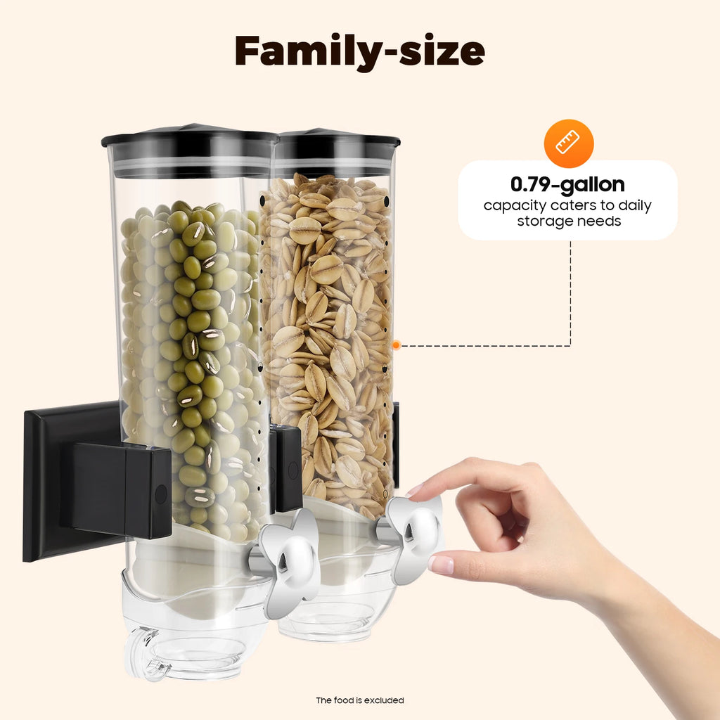 Cereal Dispenser with Cup Wall Holder Screw Set