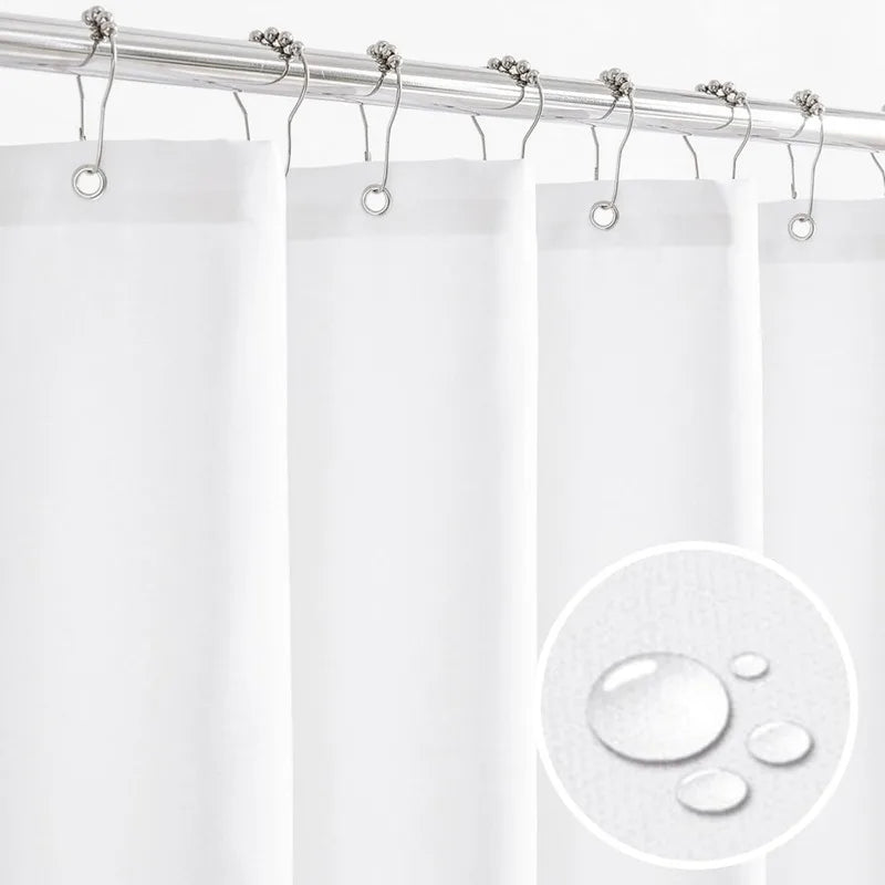 Waterproof Fabric Shower Curtain Liner with 6 Magnets,Soft Cloth & Light-Weight