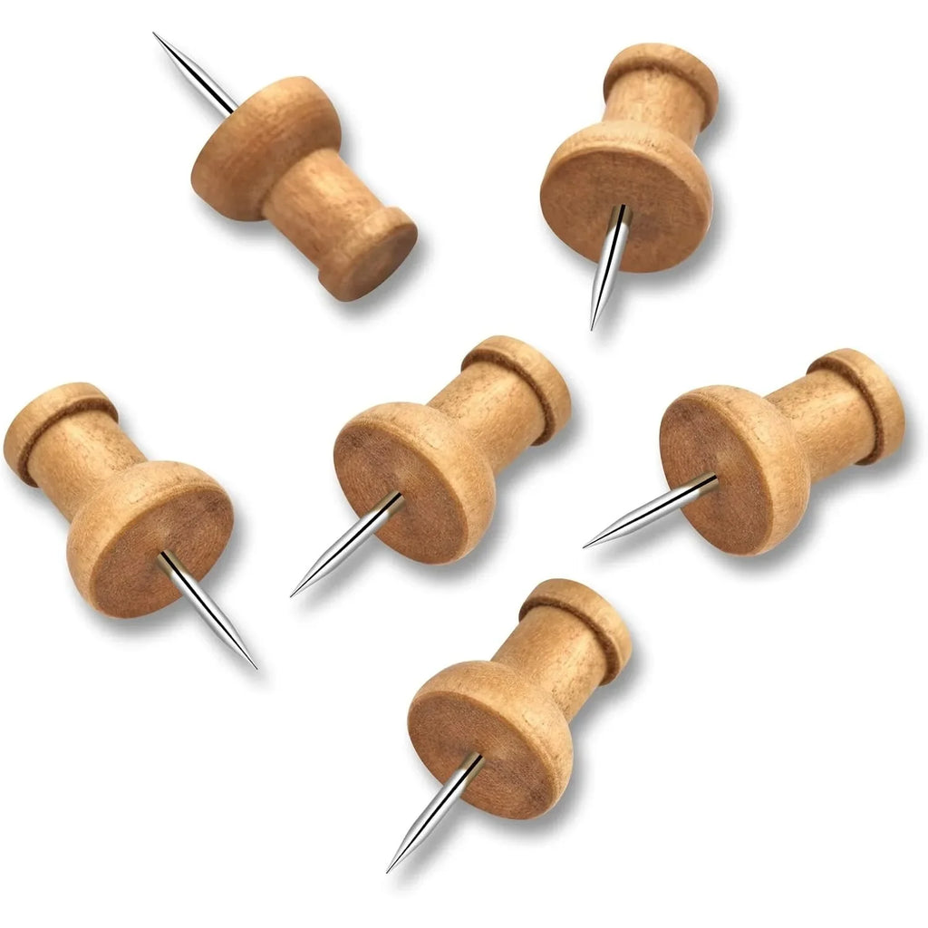 40Pcs wood sales, pushpin decoration