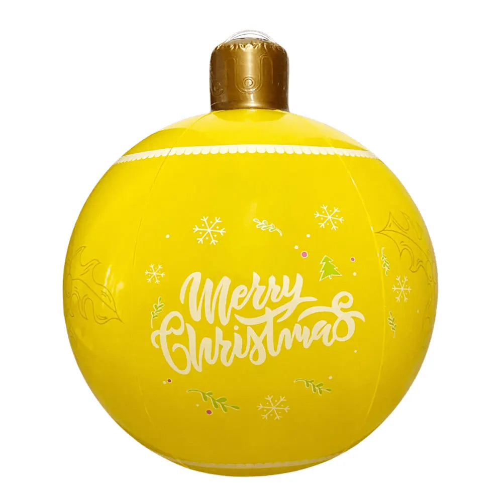 24 Inch Giant Inflatable Christmas Ball Large Outdoor Decorated