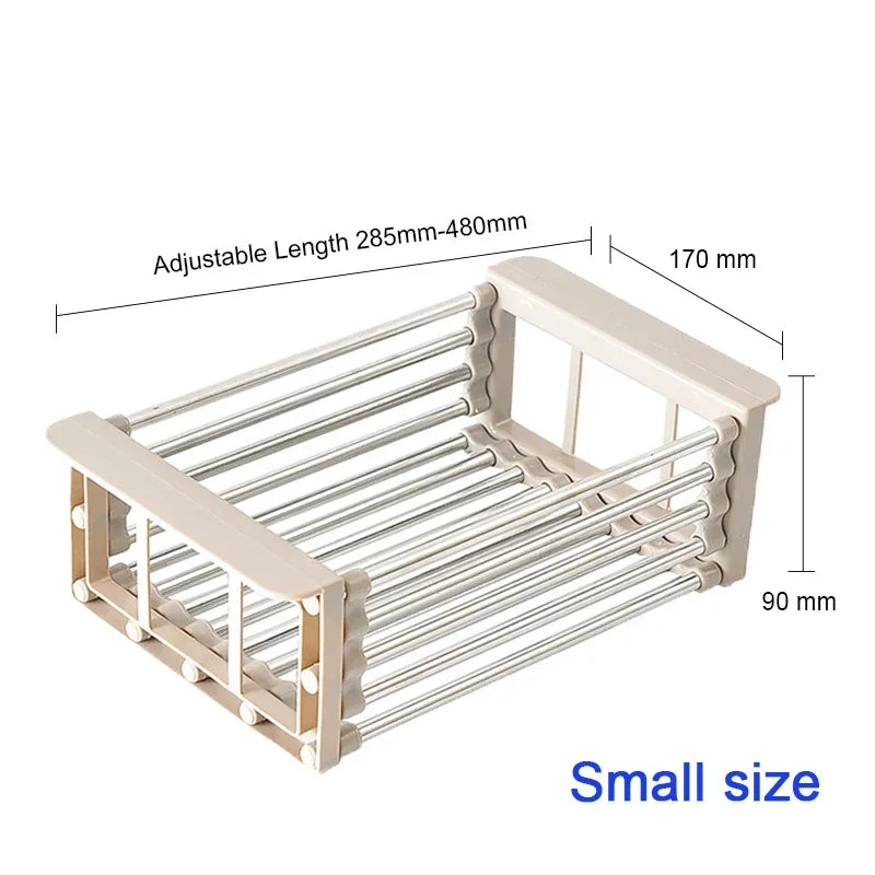 Kitchen Stainless Steel Sink Drain Rack Storage Organizer