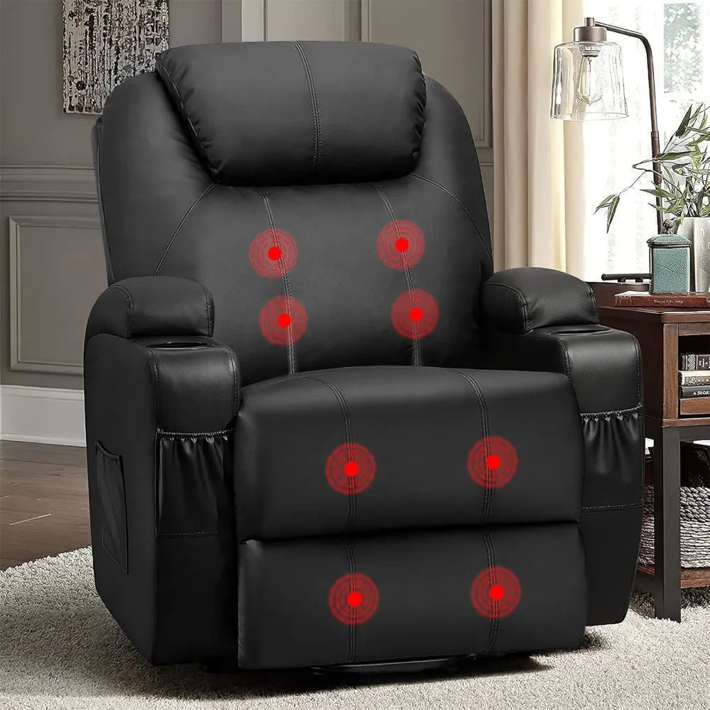 Power Lift Recliner Chair PU Leather with Massage