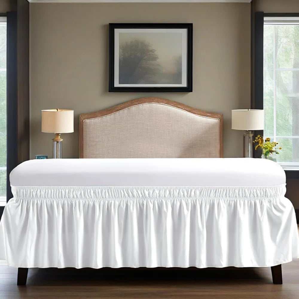 1pc Breathable & Bed Skirt With Elastic Band  Cover Comforter Sets Curtains
