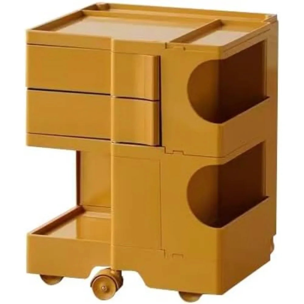360° Rotating End Table - 2-Tier Modern Nightstand w/ Removable Shelves