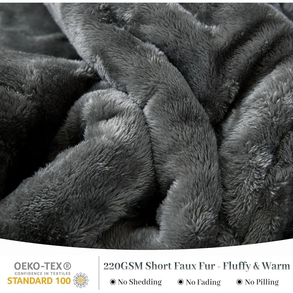 Comforter Set Queen Size Ultra Soft Fluffy Plush Velvet Cozy Warm