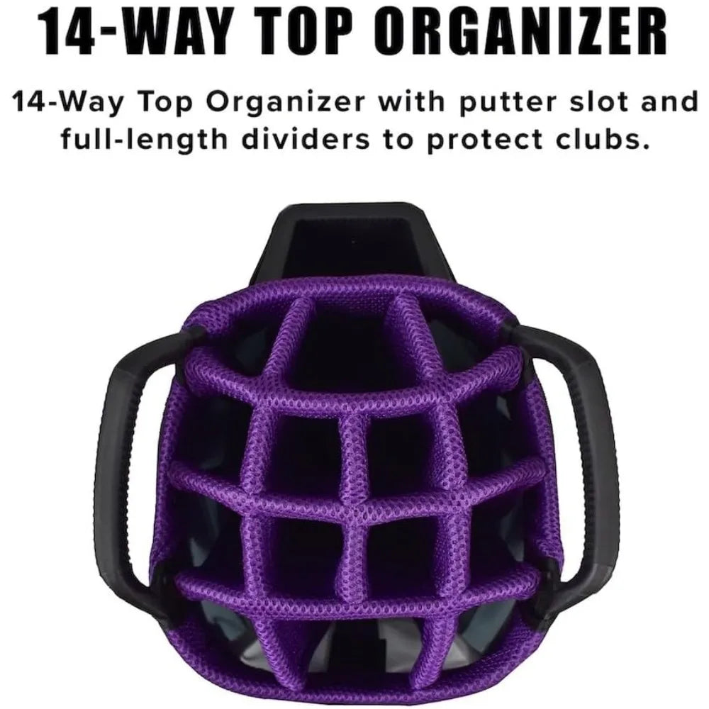 full-length dividers for optimal club organization and protection