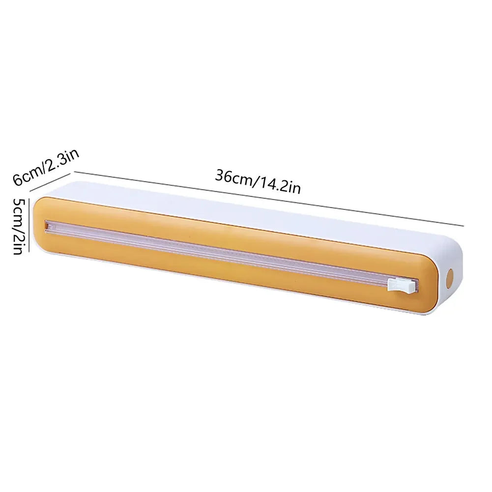 Foil and Plastic Wrap Organizer Refillable Food Cling Film Dispenser