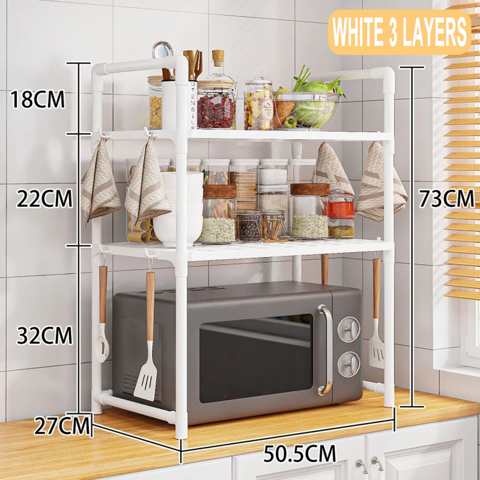 Microwave Shelf Kitchen Storage Rack Organizer