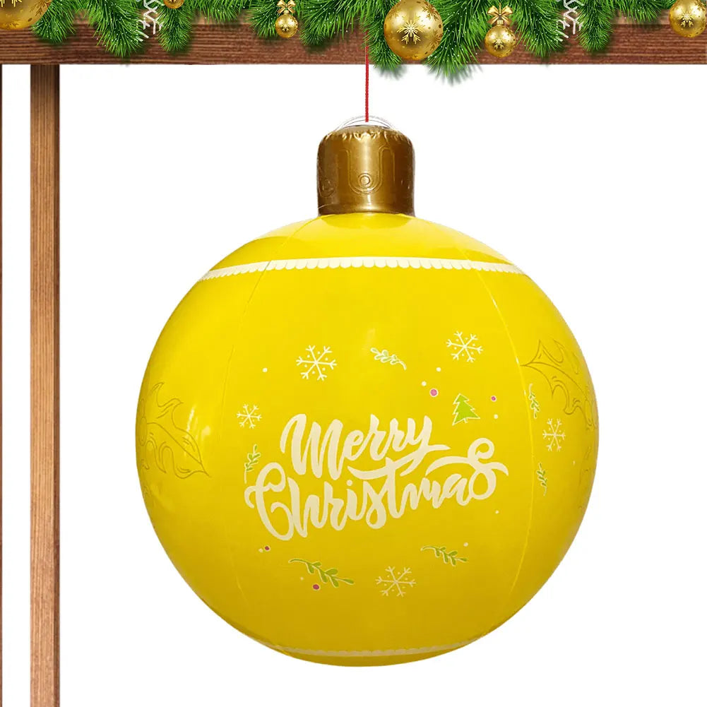 24 Inch Giant Inflatable Christmas Ball Large Outdoor Decorated