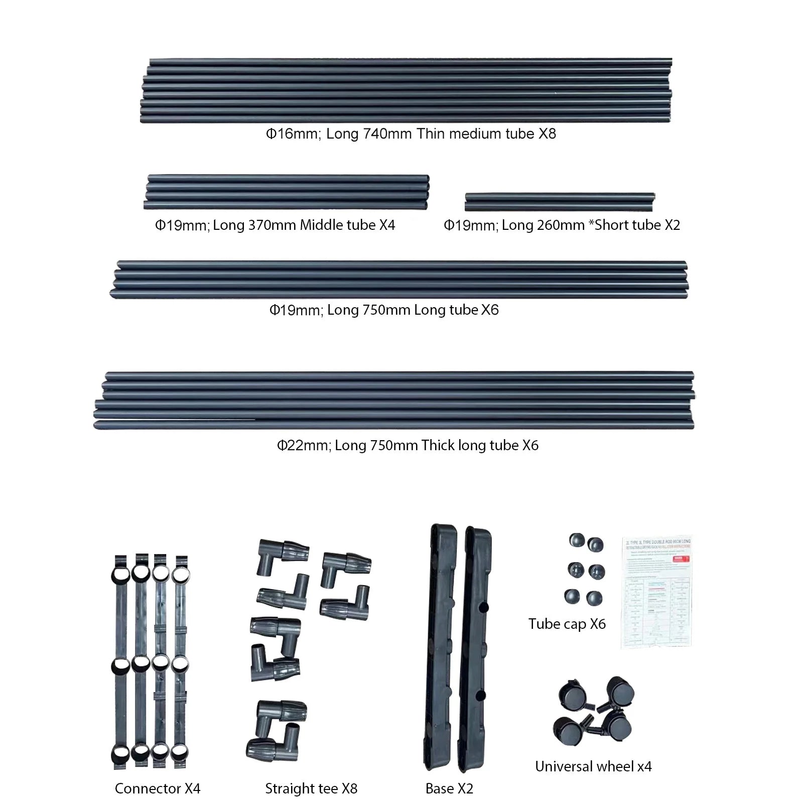 Double Rail Clothes Garment Rack Heavy Duty