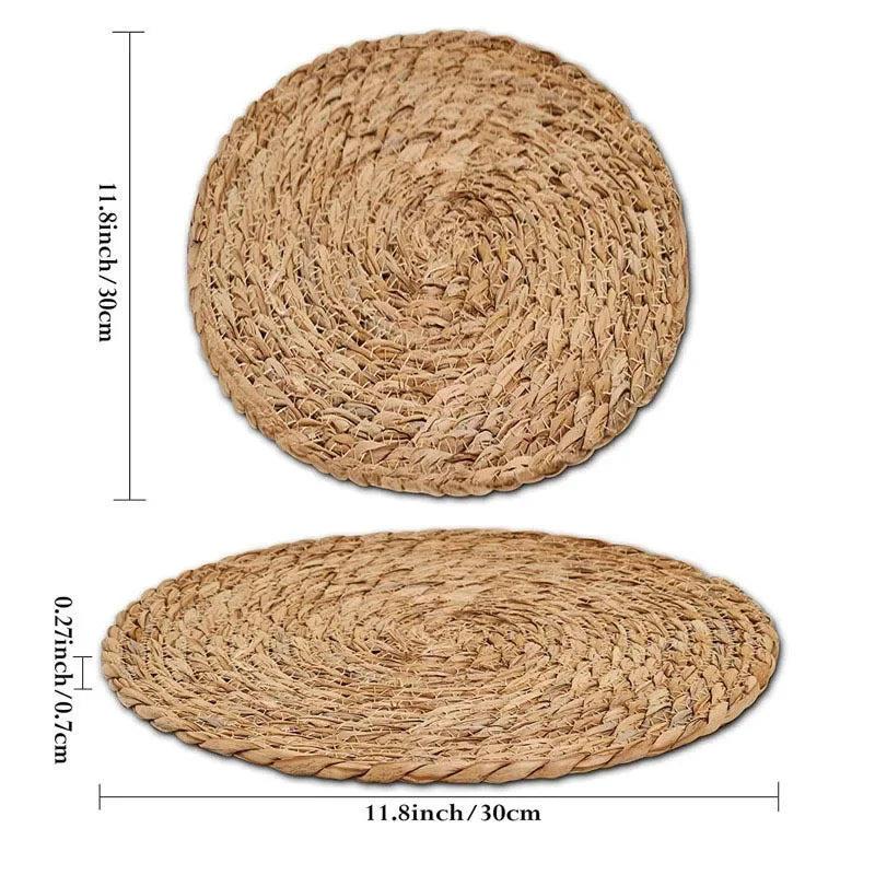 Round Heat Insulation Mats Natural Woven