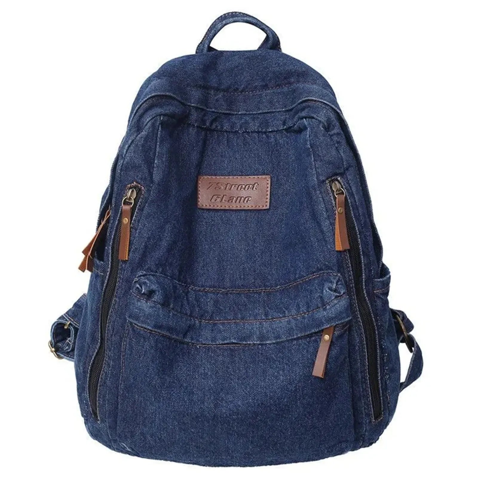 Denim Backpack  Classic Retro School Bag