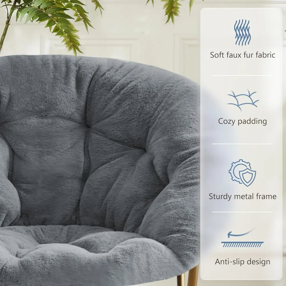 Cozy Faux Fur Soft Lounge Cute Folding
