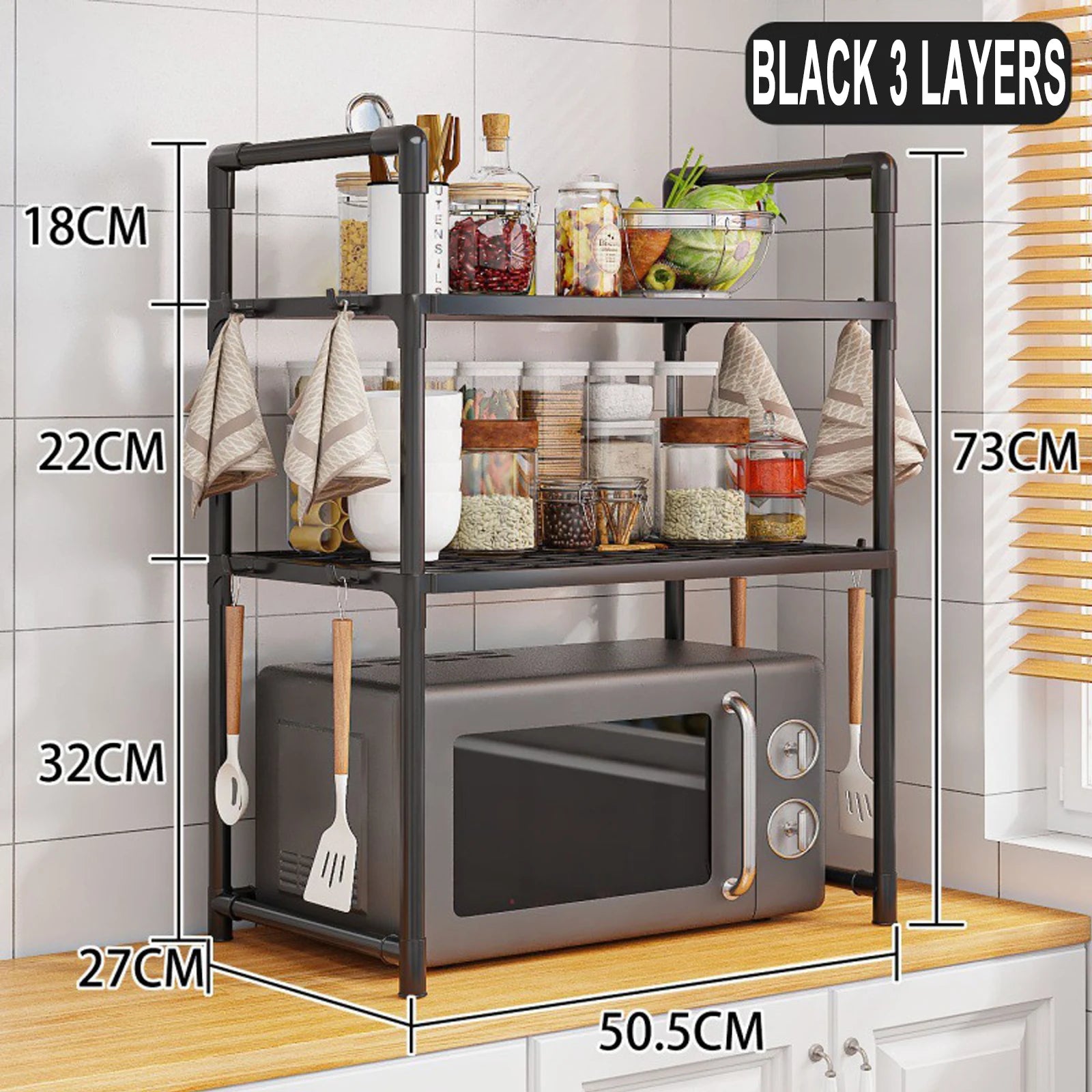 Microwave Shelf Kitchen Storage Rack Organizer