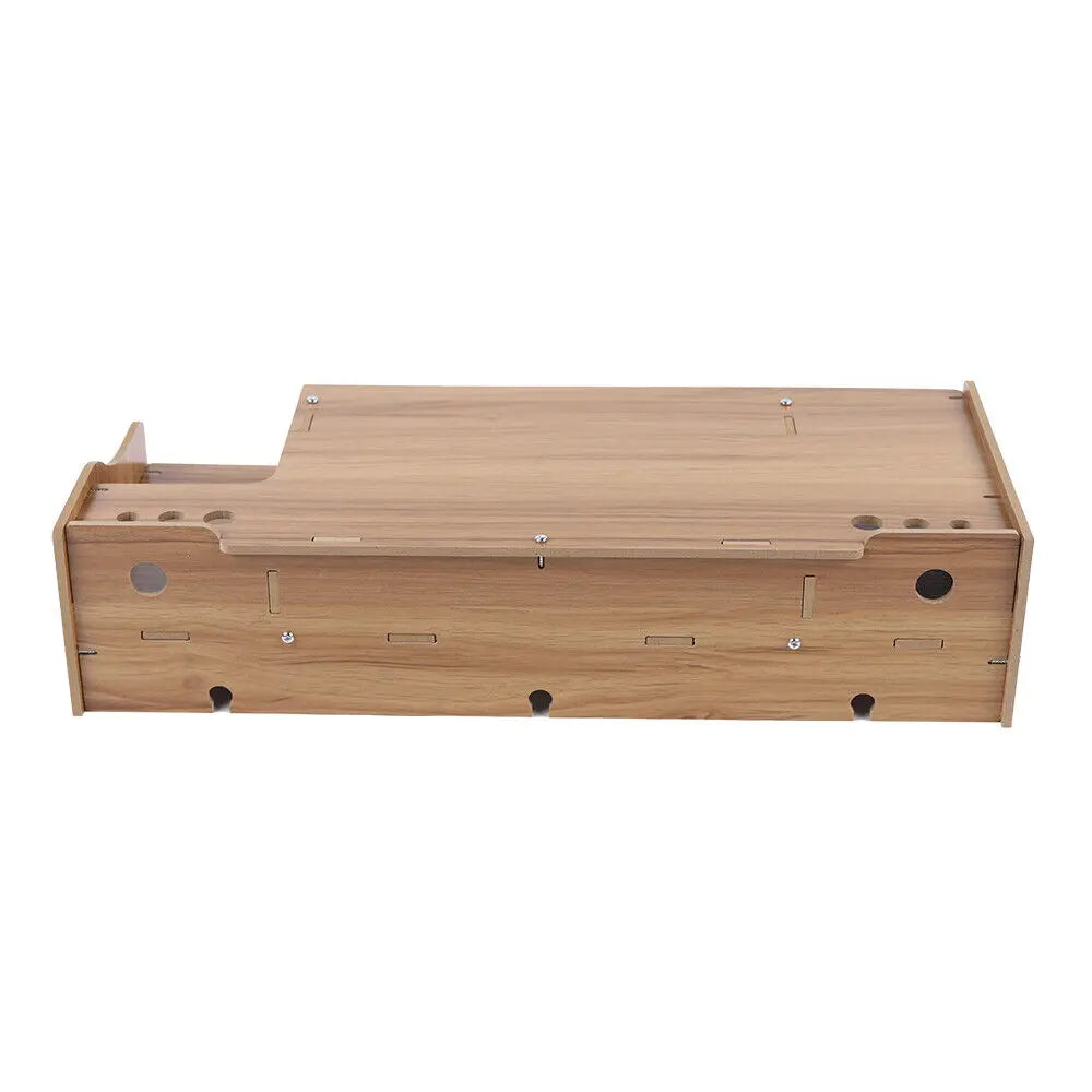 Wood Monitor Riser with Drawer Computer