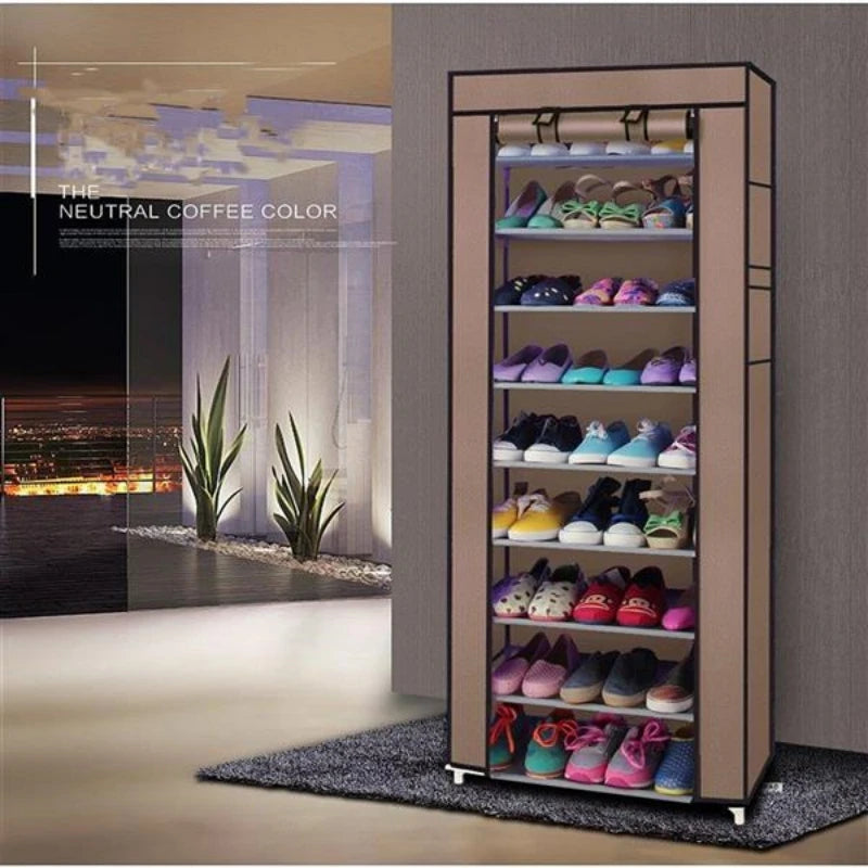 Dustproof Shoe Storage Rack Organizer, Nonwoven Cabinet Space-saving