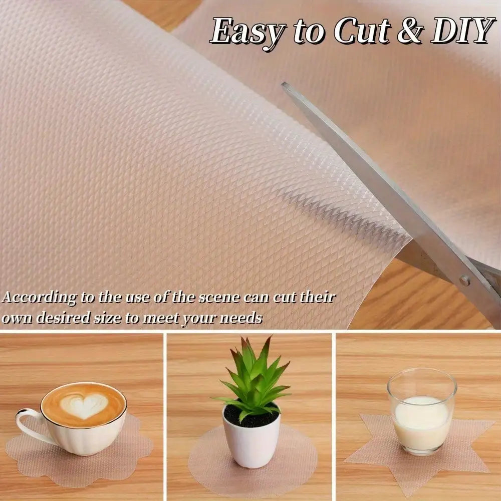 1 Roll 300cm/118inch Waterproof Non-Slip Plastic Shelf Liner