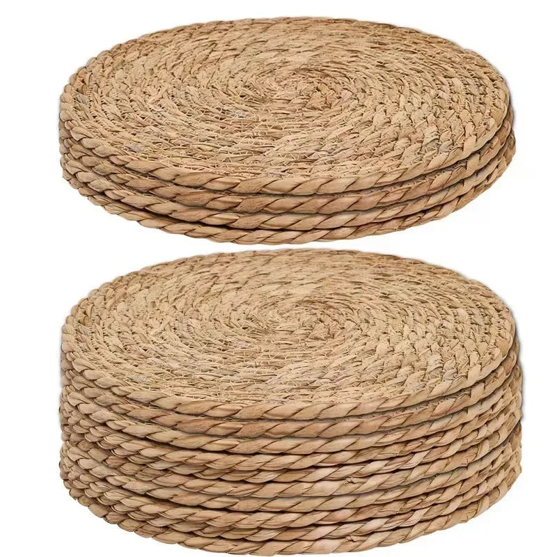 Round Heat Insulation Mats Natural Woven